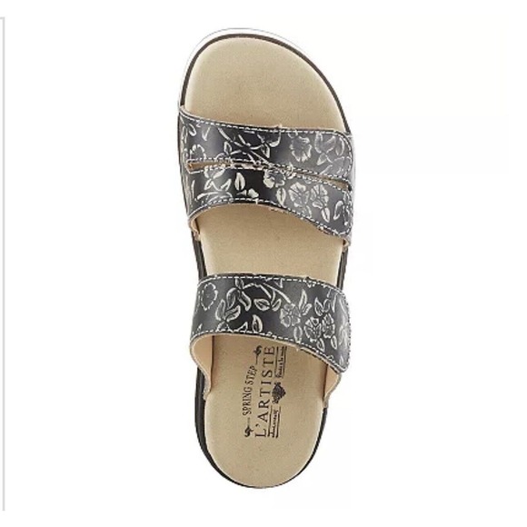 Spring Step L'Artiste Women's Dearest Slide Sandal Black Multi Sz 6.5-7 $149 - Picture 2 of 8